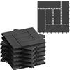 WOLTU 11 x Pavimentazione Esterna WPC ad Incastro 30x30cm,Antracite | Pavimenti da Esterno,Per Balcone/Giardino/Terrazza, Legno Composito, Antracite 11 Pannelli / 1 m²