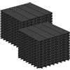 Laneetal Set di 22 Pavimento per Esterno, Pavimento WPC Incastro, per Giardino, Patio, Terrazza, Balcone, Pavimentazione Esterna 30x30 cm, Antracite