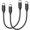 RAVIAD Cavo USB C USB C 100W [2Pezzi 0.3M] Cavo USB Type-C PD3.0 5A | Ricarica Rapida QC3.0 Nylon Cavo Tipo C Caricabatterie Cellulare per iPhone 16 15 Pro Max Samsung S24 Ultra iPad Pro MacBook