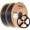 eSUN Filamento PLA fibra di carbonio 1,75 mm, PLA-CF Filamento 2kg Nero | Rinforzato in fibra di carbonio per estrema rigidità. Basso restringimento e alta resistenza. Precisione +/- 0,03 mm.