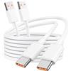 LUOSIKE 2-Pack 2M/120W/6A Cavo USB C Ricarica RapidaType-C per Xiaomi Redmi POCO | Per Xiaomi Redmi Note 13 13T 14 14T 15 15T 17T 17 Ultra Pro 5G A7 A5 15C 14C, POCO F9 F8 F7 M8 X8 M7 X7 C75 Originale Turbo