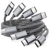 deleyCON USB C Cavo (2x 0,5m + 2x 1m) 100W Ricarica Rapida PD 3.0 - C a C - Cavo Ricarica per iPhone 17 16 15 Pro Max Air Galaxy A16 A26 A56 S26 S25 S24 Pixel iPad MacBook AirPods Tablet Switch PS5