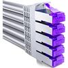 deleyCON 5x 0,5m Cavo Rete CAT7-10 Gigabit - Cavo Patch RJ45 Corto 50cm Ethernet (Rame, Schermatura S/FTP PiMF) - LAN DSL Switch Modem Router Patchpanel CAT7 CAT6 CAT5 - Grigio