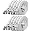 deleyCON 0,5m Cavo di rete Piatto CAT 8 RJ45 40 Gbit/s, 10 Pezzi - Bianco | Cavo LAN Gigabit Ethernet corto da 50 cm, in rame, cavo patch piatto sottile, connettore RJ45 per CAT8 CAT7 CAT6