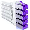 deleyCON 5x 0,5m Cavo Rete CAT7-10 Gigabit - Cavo Patch RJ45 Corto 50cm Ethernet (Rame, Schermatura S/FTP PiMF) - LAN DSL Switch Modem Router Patchpanel CAT7 CAT6 CAT5 - Bianco
