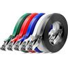 deleyCON 0,5m Cavo di rete Piatto CAT 8 RJ45 40 Gbit/s, 5 Pezzi - Colorato | Cavo LAN Gigabit Ethernet corto da 50 cm, in rame, cavo patch piatto sottile, connettore RJ45 per CAT8 CAT7 CAT6