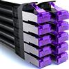 deleyCON 10x 0,5m Cavo Rete CAT7-10 Gigabit - Cavo Patch RJ45 Corto 50cm Ethernet (Rame, Schermatura S/FTP PiMF) - LAN DSL Switch Modem Router Patchpanel CAT7 CAT6 CAT5 - Nero