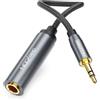 deleyCON 3,5mm a 6,3mm Jack STEREO - AUX Audio Adattatore TRS - Connettore 3,5mm a Presa 6,3mm, 20cm - per Cuffie, Altoparlanti, Chitarra, Amplificatore, HiFi