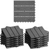 WOLTU 22 x Pavimentazione Esterna WPC ad Incastro 30x30cm,Grigio | Piastrelle ad Incastro, Per Balcone/Giardino/Terrazza, in WPC, Legno Composito, 22 Pannelli / 2 m², Grigio