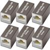 Dutevolns Accoppiatore Ethernet 10Gbps 6 Pezzi, RJ45 Connettore di Estensione, POE | Prolunga Cavo di Rete Accoppiatore RJ45, Connettori RJ45, Prolungare di Cavi Gigabit Ethernet per Cat8/7/6/5, 10 Pezzi.