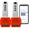 Yueyang Interruttore Tapparelle RF Telecomando Elettriche, 2 Pezzi | Funziona in Parallelo con Interruttore Originale, Compatibile con Alexa e Google Home, App SmartLife/tuya