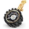 ATsafepro Manometro Pressione Gomme Accurato Auto 60psi 4bar con Ampio Quadrante Luminoso da 2" Manometro Pneumatici Meccanico Professionale Bourdon per Moto ATV SUV
