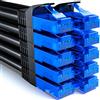 deleyCON 2m Set cavi di rete CAT6 U-UTP RJ45, 10 Pezzi - Nero | Cavo LAN CAT-6, cavo patch, cavo Ethernet per DSL, switch, router, modem, ripetitore e pannello di permutazione