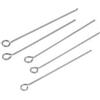 Perlin 500 pezzi di borchie argentate con occhiello, 30 mm x 0,7 mm, argentate, 3 cm