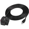 XMSJSIY OBD/OBD2 a Micro USB Cavo di Alimentazione per Dash Camera OBDII Cavo di Alimentazione Adattatore Cavo di Ricarica 12.8V - 36V /11.6V - 36V a 5V/3A Sorveglianza/Acc Mode-3.5M
