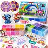 FunzBo Set di Perline da Stirare 23000 Pezzi con 106 Schemi - Perline Piatte 5mm per Bambini da 6 Anni, Adulti e Appassionati di Fai da Te, Ideale per Creatività, Relax Meditativo e Tempo in Famiglia