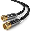 deleyCON 2m Cavo Antenna SAT Coassiale per DVB-S/S2 4K Ultra HD Full HD 1080p HDTV - 2x Connettori F in Metallo - Nero