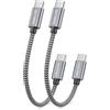 deleyCON 240W USB C Cavo Corto (2x 0,15m) Ricarica Rapida PD 3.1 - C a C - Cavo Ricarica per iPhone 17 16 15 Pro Max Air Galaxy A16 A26 A56 S26 S25 S24 Pixel iPad MacBook AirPods Tablet Switch PS5