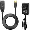 deleyCON 5m Cavo USB 3.0 Attivo Prolunga Attiva con 1 Amplificatore di Segnale e Alimentatore Cavo Ripetitore USB3.0 Cavo di Prolunga PC Computer Stampante Scanner