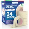 DNK TRADE Nastro Carta 38mm x 50m per Imbianchini Carta Gommata Professionale Riciclabile per Mascheratura Pittura e Imbiancatura - 24 Rotoli