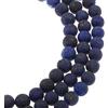Perlin Pietre preziose da 8 mm e 6 mm, opache, grado A, pietre semipreziose, pietre preziose satinate (lapislazzuli, 8 mm)