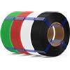 DEEPLEE Filamento PLA Basic 1.75 mm, Confezione Senza Bobina Zero Sprechi, Nero + Bianco + Rosso + Verde Prato (4×1 kg), Precisione ±0.02 mm, Avvolgimento Anti Groviglio per Stampanti 3D FDM