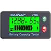 Kivner Monitor Batteria 8-120V, Voltmetro Digitale e Indicatore di Capacità Percentuale ±1%, Display LCD Retroilluminato con Allarme 110dB, Tester per Litio, LiFePO4, Piombo per Camper, Auto, Moto e Barca