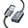 BENFEI Cavo di prolunga USB 3.0 2M, intrecciato in nylon compatibile con webcam, fotocamera, telefono, hub USB, mouse, tastiera, stampante, disco rigido, cuffia.