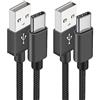 Aioneus Cavo USB Type-C, Cavo USB C 1M+2M Filo Caricatore USB C Cavetto Tipo C Ricarica Rapida Carica Cavo Caricabatterie per Samsung Galaxy S25 S24 Ultra iPhone 17 16 Pro Max Pixel Cellulare Xiaomi