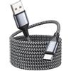 RAVIAD Cavo USB Type-C [5M] Cavo USB C Ricarica Rapida Nylon Intrecciato | Cavo Type C per Phone 17/16/15, Galaxy S25/S24/ S23/S22/S21/S20/A50/A70, Mi 11t, Redmi Note, Realme