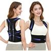 FOSER Correttore di postura per la schiena, correzione della postura per donna e uomo, cintura di supporto per la schiena (XL), amichevole per la pelle e traspirante, cintura di supporto per la