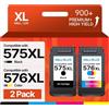 HALLOLUX PG-575 XL CL-576XL Cartucce Compatibili per Canon 575 576 XL | cartucce 575 576 XL,PIXMA,TS3750i,TS3550i,TR4755i,TR4750i,TS3551i,TS3751i,TS3752i,TR4751i,TS3752i,Compatibile Canon