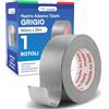 DNK TRADE Nastro Adesivo Telato Americano 50mm x 25m Colore Grigio Isolante e Impermeabile per Riparazioni Professionali e Fai da Te Aderenza Multisuperficie Metallo Plastica e Legno - 1 Rotolo