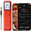 ThermoMaven P1 Termometro da Cucina Wireless, Wi-Fi & Bluetooth 5.3 152 m | 6 Sensori, Precisione ±0,3°C, App e Base Intelligente, Impermeabile IPX8, Termometro Carne per Barbecue, Forno, Affumicatore