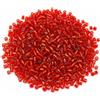 Perlin 5000 Perline da 2 mm in Vetro, Tubi, Bastoncini per Semi (Inserto Rosso Argento)