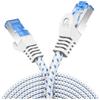 deleyCON 3,0m Patch CAT 8 (40 Gbit/s, 2000 MHz) Gigabit Rete Ethernet RJ45 S/FTP POE CAT8 LAN per PS5 Router Modem TV Switch Laptop - Bianco
