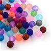 Perlin 100 perle di vetro, effetto ghiacciato, mix di perle, set di perle, perle rotonde 4 mm, perle opache, effetto ghiacciato, gioielli colorati R72