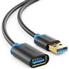 deleyCON 1m USB 3.0 Super Speed Prolunga - Connettore a Presa - Tecnologia USB 3.0 Super Speed fino a 5 Gbit/s - Nero/Blu