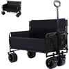 MAGIC SELECT Carrello da Spiaggia Pieghevole 93x45cm, 150L | Per Campeggio, Picnic, Trasformabile in Sedile con Ruote, Con Borsa, Maniglia Regolabile
