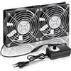 RUIZHI 240mm 12V PC Ventola Di Alloggiamento - Velocità Del Vento Regolabile, Ventilatore per PC, AC 220V - 240V, 2750Rpm, Portatile Ventilatore per TV, Radio, Router, Doppia