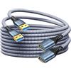 ANDTOBO Cavo Prolunga USB 3.0, [3Metri +3Metri, 2 Pacchi] USB Tipo A Maschio a Femmina Cavi di Estensione Trasferimento dati ad alta Velocità 5Gbps per Gamepad, Stampante, Webcam, Tastiera USB