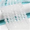 Perlin Pietre giada bianche semipreziose da infilare, 8 mm, 60 pezzi, pietre di giada rotonde, sfaccettate (bianco, 8 mm)
