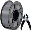 ANYCUBIC TPU Filamento 1,75 mm, TPU per filamento ACE, flessibile e liscio, compatibile con l'alta velocità, identificazione intelligente, 1 kg grigio