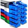 deleyCON 0,5m Set cavi di rete CAT6 U-UTP RJ45, 10 Pezzi - Colorato | Cavo LAN CAT-6 corto da 50 cm, cavo patch, cavo Ethernet per DSL, switch, router, modem, ripetitore