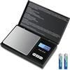 vvhippo Bilancia tascabile 500 g/0,01 g, Portatile Bilance per Gioielli(7 Unità) | Bilancia Digitale con Display LCD Retroilluminato, Funzione Tara, per Cucina/Caffè/Gioielli/Farmaci (nero)