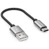 deleyCON 0,15m Nylon USB-C 15cm Corto Ricarica Dati USB Tipo C Connettori Metallo Ricarica & Sincronizzazione Smartphone