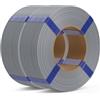 DEEPLEE Filamento PLA Basic 1.75mm, Grigio 2 kg (2×1 kg), Eco Senza Bobina | PLA Basic 1.75mm ±0.02mm, Grigio 2 kg (2×1 kg). Confezione eco senza bobina, stampa precisa e liscia per FDM.