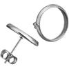 Perlin - 10 orecchini in acciaio inox con chiusura a farfalla, taglio Cabochon da 6 mm, rotondi, per gioielli M392
