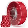 ELEGOO PLA Seta Filamento 1,75 mm Rosso Vero 1KG | Precisione Dimensionale +/- 0,02 mm, Adatto alla maggior parte delle Stampanti 3D FDM