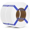 DEEPLEE Filamento PLA Basic 1.75 mm, Confezione Senza Bobina Zero Sprechi, Bianco 2 kg (2×1 kg), Precisione ±0.02 mm, Avvolgimento Anti Groviglio per Stampanti 3D FDM